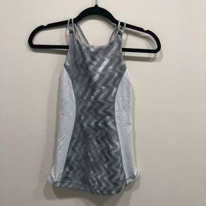 Lululemon Virtuous Tank - Blazer Fossil/White